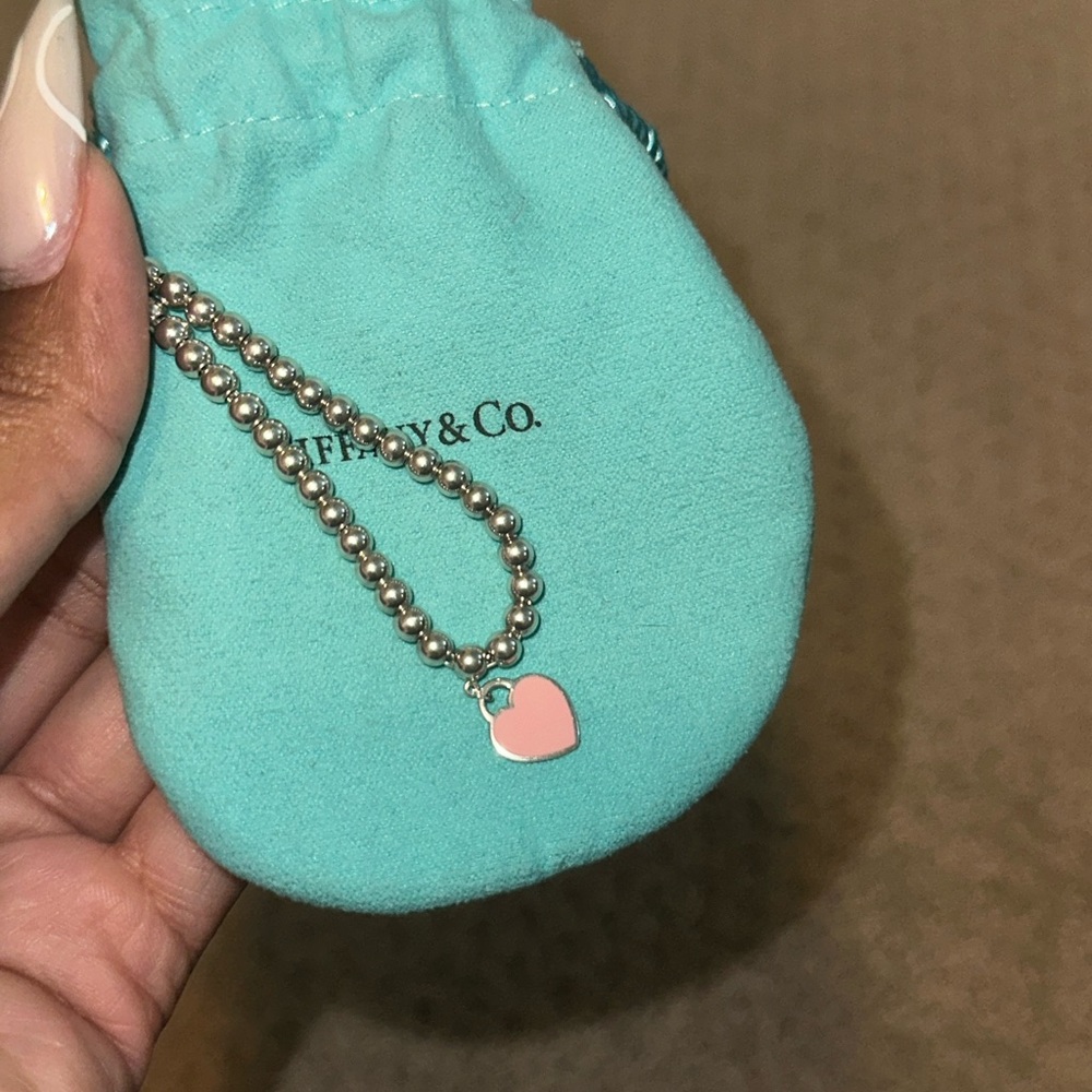 Heart Tag Bead Tiffany Bracelet - 100% Authentic